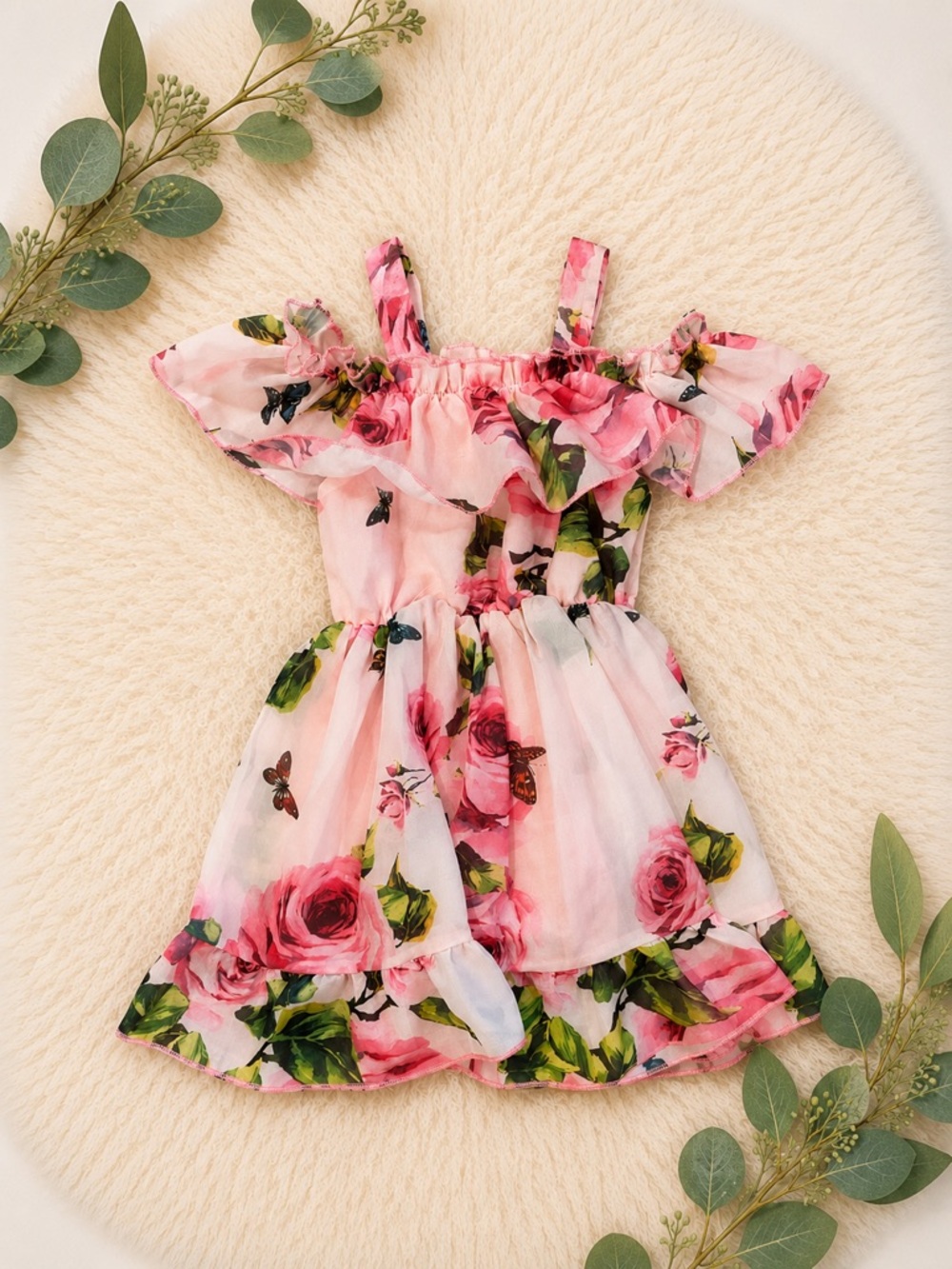 Toddler Girl Floral Pink Dress